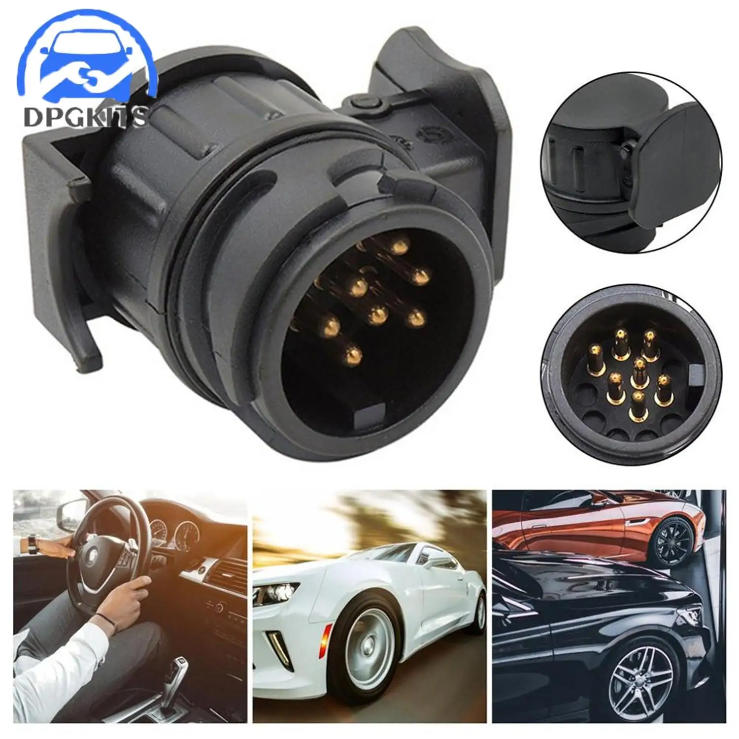 DPGKITS Waterproof 13 To 7 Pin Plug Trailer Caravan Electric Adapter Socket Connector For European Standard Trailer Wholesale
