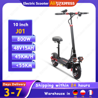 J01 Electric Scooter for Adults 800W Motor, 48V15Ah Battery, Dual Hydraulic Brake, W/seats 10\