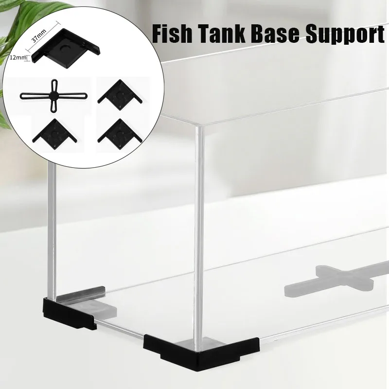 Fish Tank Base Support Holder Bottom Bracket Glass Protection Angle Cover Fish Tank Foot Aquarium Accessories