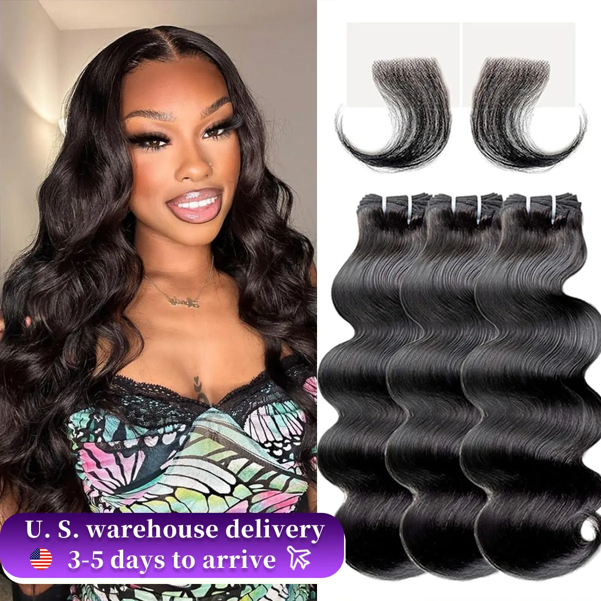 Pacotes brasileiros do Weave do cabelo humano, preto, cabelo do Virgin, molhado e ondulado, negócio, 22 ", 24", 26 ", 12A, 3 PCes