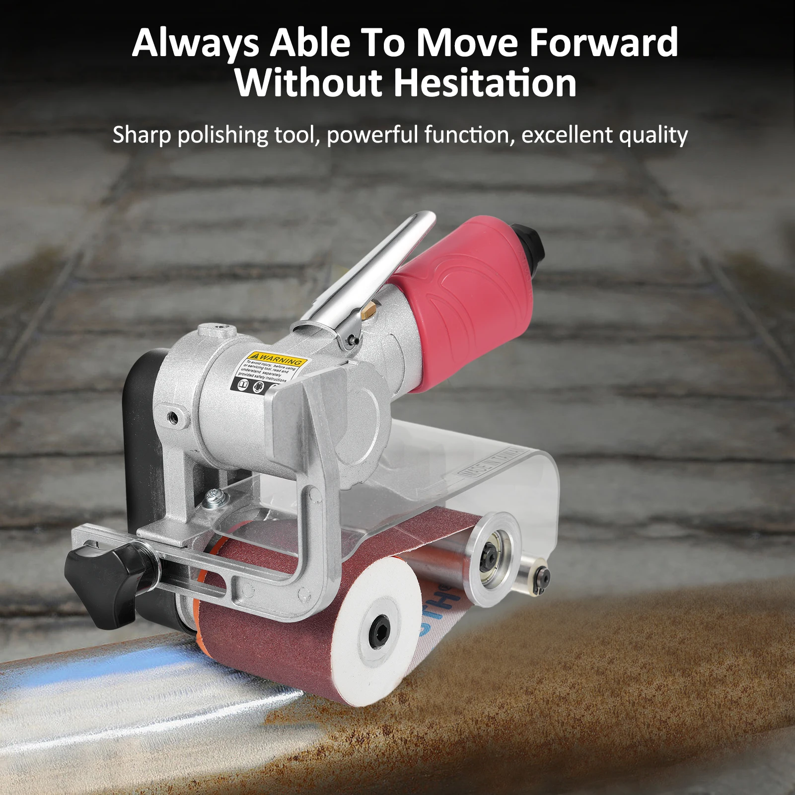 ベルトサンダー 7000rpm ハンドル角度調整可能な空気圧ローラーベルトサンダー 11 研磨ベルト付き木材金属研磨用