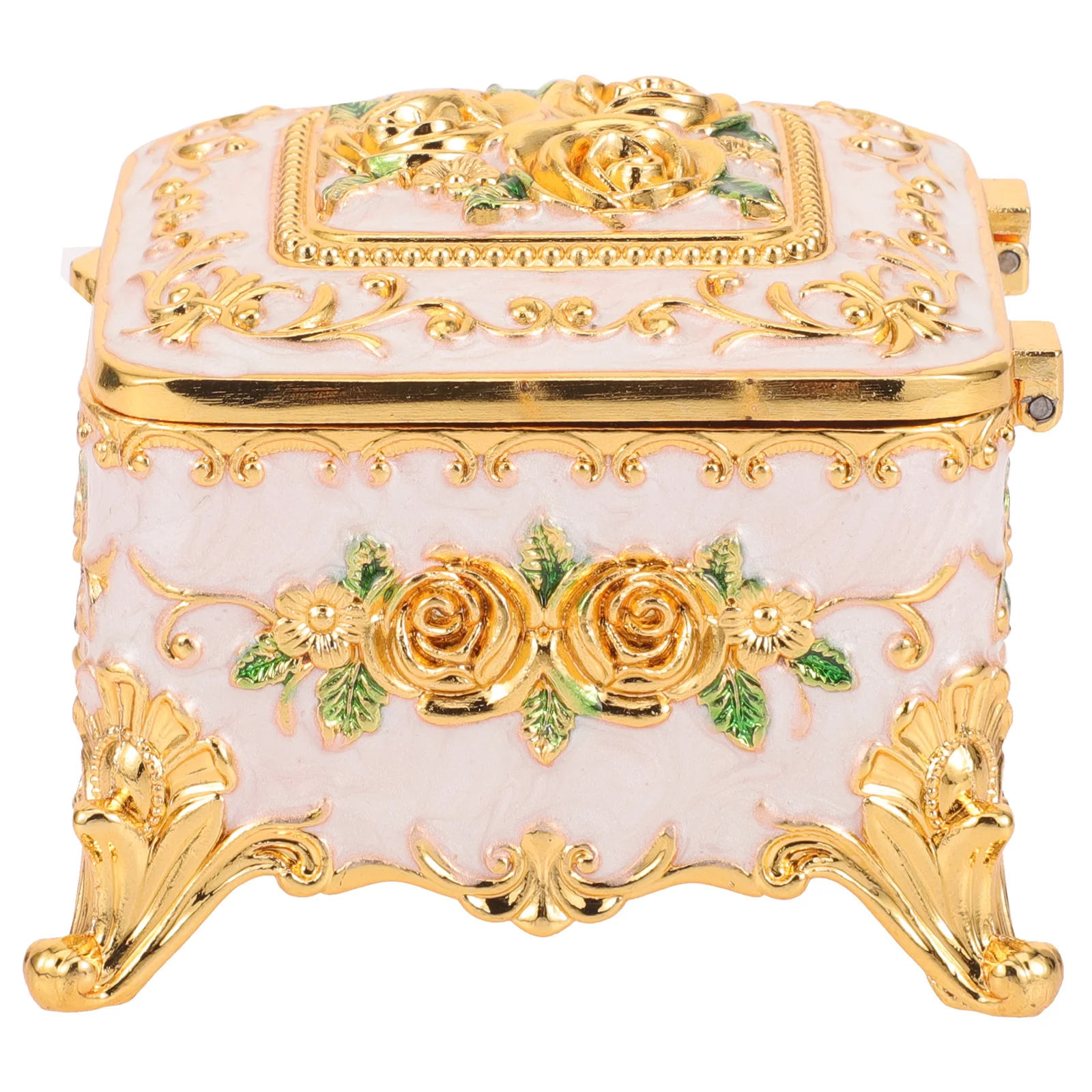 

Органайзер для ювелирных изделий с розами, металлическая коробка для хранения ювелирных изделий, элегантный держатель для колец, серег, ожерелья и браслетов