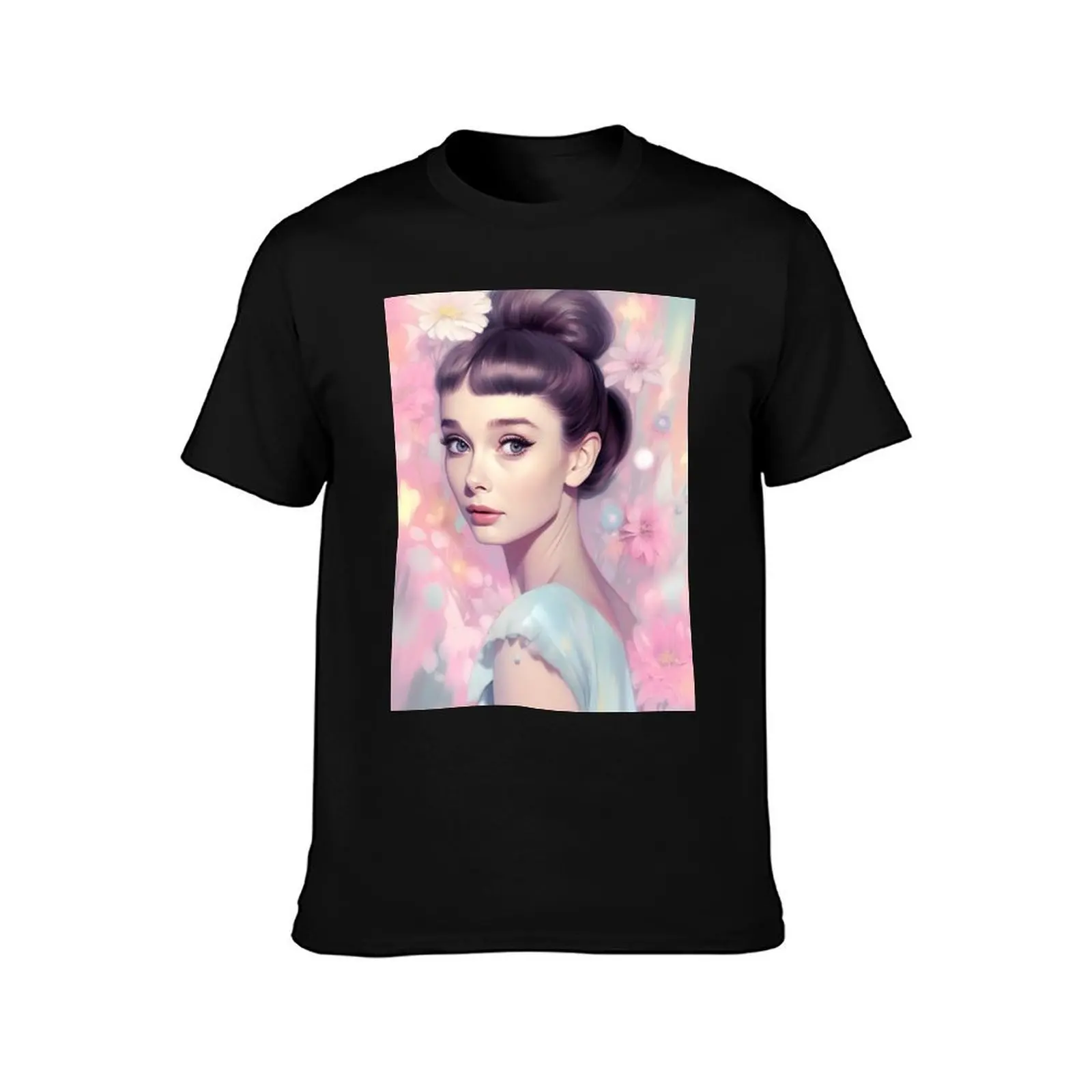 Audrey Hepburn T-Shirt Soft Basic Cotton Short Sleeve Tee T-Shirt