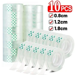 1-10 Rolls Transparent Tape Refills Clear Tape Refills for Dispenser Invisible Tape for Office Home School Supplies 18/12/8mm