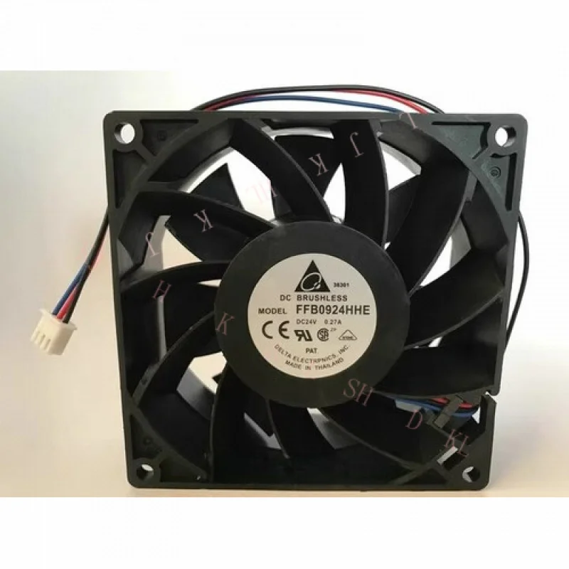 N   NEW  FOR 9038 FFB0924HHE 24V 0.27A 9CM 3-wire inverter cooling fan