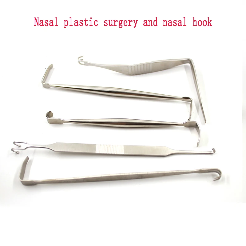 

Beauty and plastic surgery nose hook, deep nose L hook, double headed chin right angle tool, nasal cavity eyelid hook