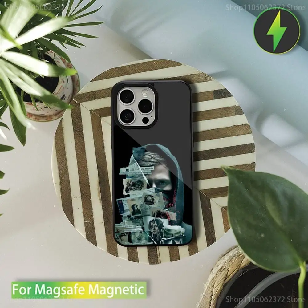 Capa de telefone A-Alan W-Walker N-Norway-DJ para iPhone 16,17,15,14,13,12,11,Pro,Max,Plus,Mini,Magsafe, capa de carregamento sem fio magnética