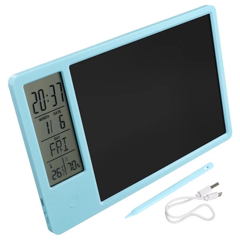 Multifunctional Electronic Desk Calendar LCD Handwriting Board With Alarm Clock Humidity Temperature LCD Message Board