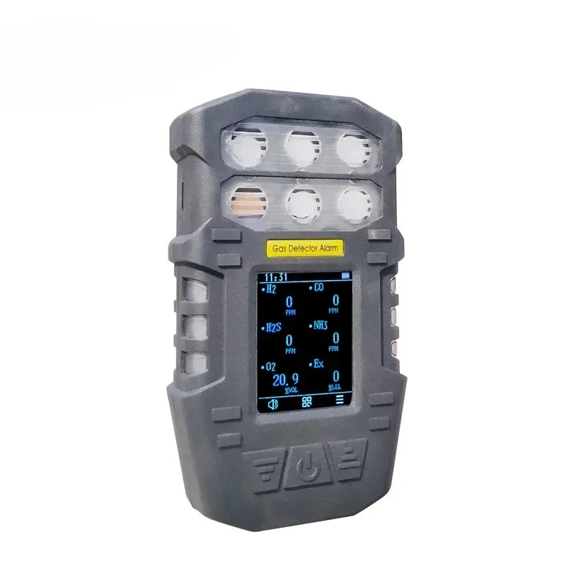 6 in1 gas analyzer, portable multi gas detector, gas leak alarm for biogas ch4 co h2 co2 so2 h2s nh3