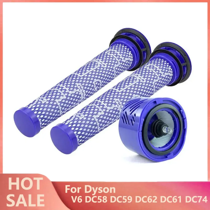 Hepa-Vorfilter für Dyson V6 DC58 DC59 DC62 DC61 DC74 Staubsauger Nachfilter Ersatz Zubehör Teile vorne hinten Filter