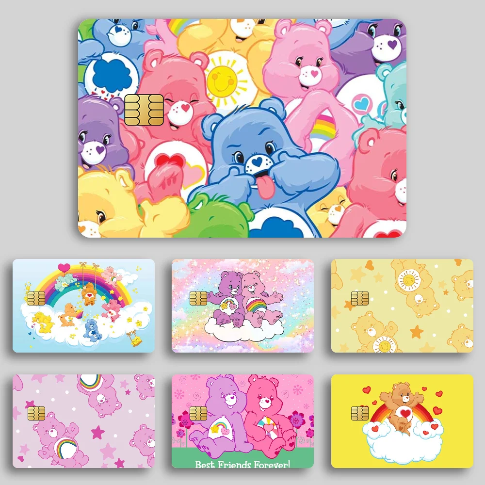 Cute Care B-Bears Anti-Scratch Decorative Waterproof Small Chip 4PCS Card Sticker New