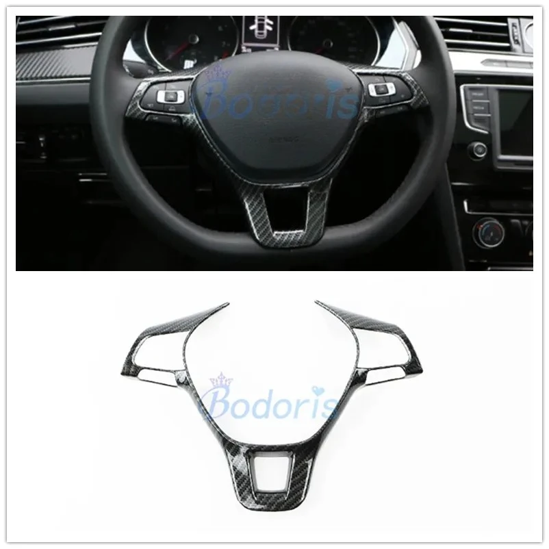 

Для Volkswagen VW Tiguan L 2017 2018, наклейки на руль автомобиля, накладка, детали интерьера, рамка, хромированные аксессуары для стайлинга автомобилей