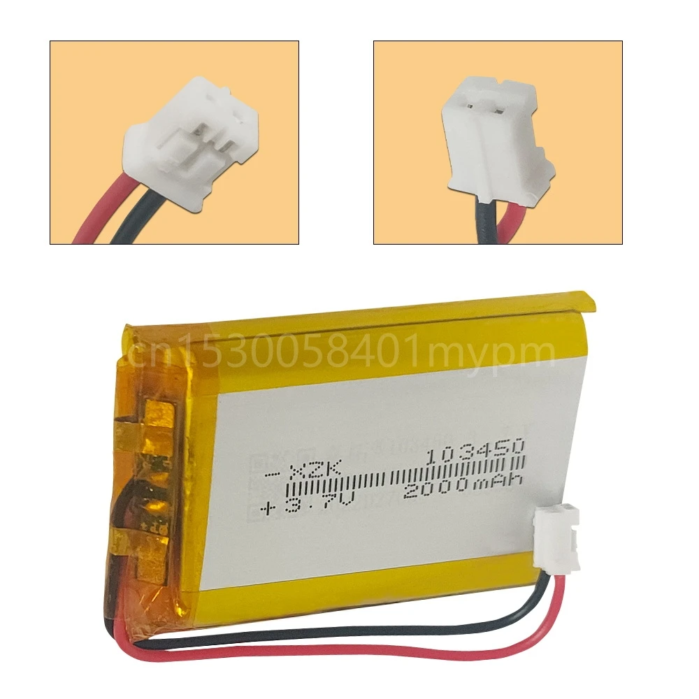 103450 3.7V 2000Mah Lipo Batterij Vervanging Li-Ion Lipo Cellen Lithium Li-Po Polymeer Oplaadbare Batterij Voor Bluetooth speaker