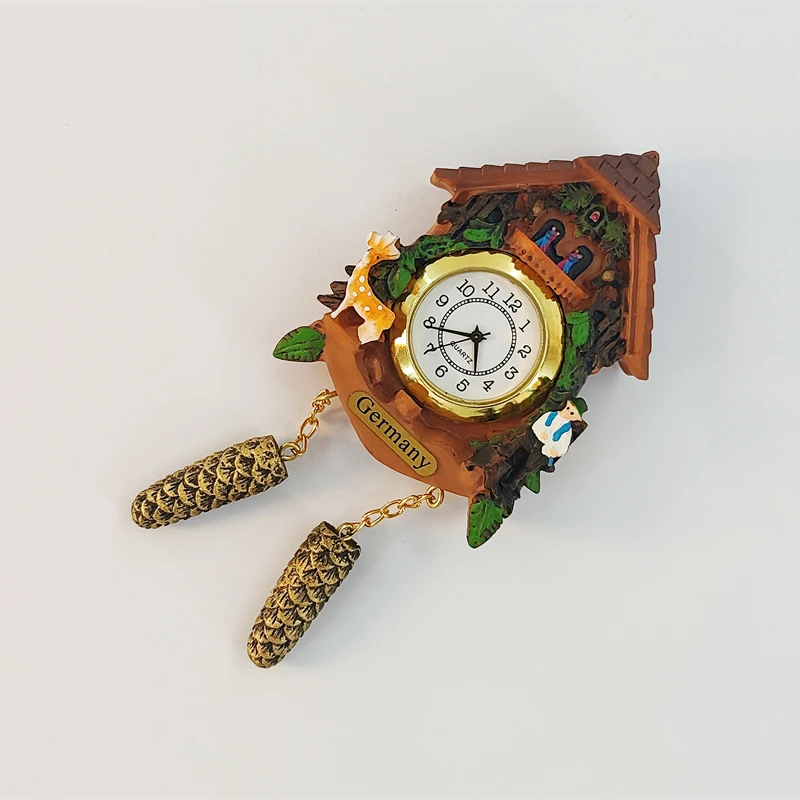 Europe，Germany，Cuckoo clock，3D Stereoscopic，Tourism Souvenirs，Resin painting，Decoration home，Refrigerator magnets ﻿