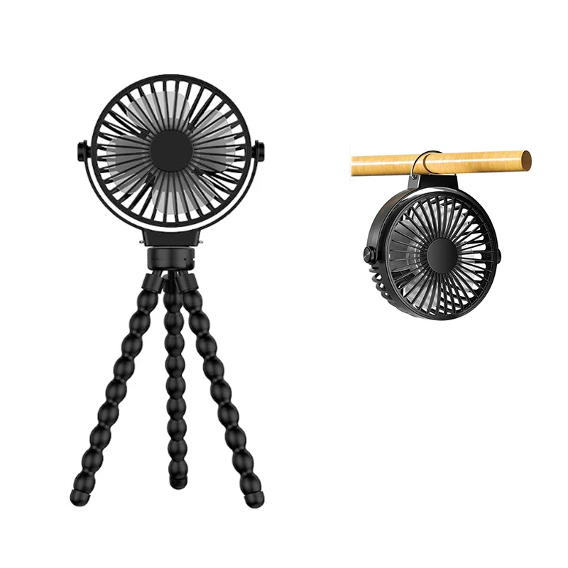 Desktop Stroller Octopus Fan With Detachable Tripod USB Rechargeable Portable Hanging Adjustable Cool Fans For Crib Dormitory
