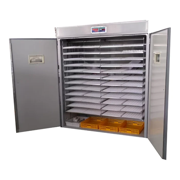 China manufacturer 2112pcs Colorsteel Egg Incubator with Multi-functional egg tray