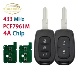 SUPERKEY Remote Key 2/3 Buttons 4A OEM PCF7961M Chip 434MHZ For Renault Dacia Logan 2 Sandero Lodgy Dokker Trafic Clio4 Duste