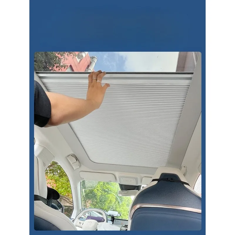 Applicable to electric ZEEKR X sunroof sunshade 001 folding telescopic sunscreen roof ice armor insulation manual curtain