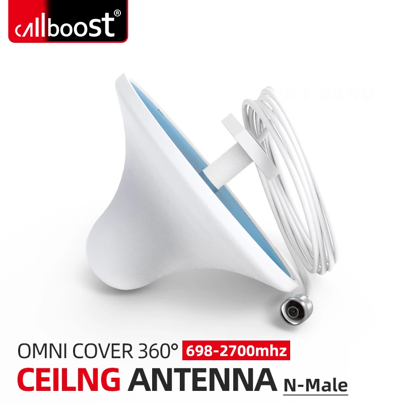 

Callboost Indoor Omni Antenna 5dBi 698-2700mhz For Cellular Amplifier 4g Repeater Signal Booster 4G Antenna N Male Connector 2M