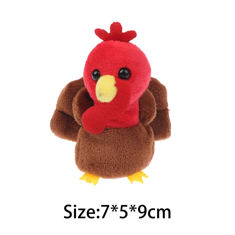 Animals Finger Puppets Set Baby Plush Doll Hand Cartoon Family Hand Puppet Turkey Cloth Theater Educational Toys For Kids