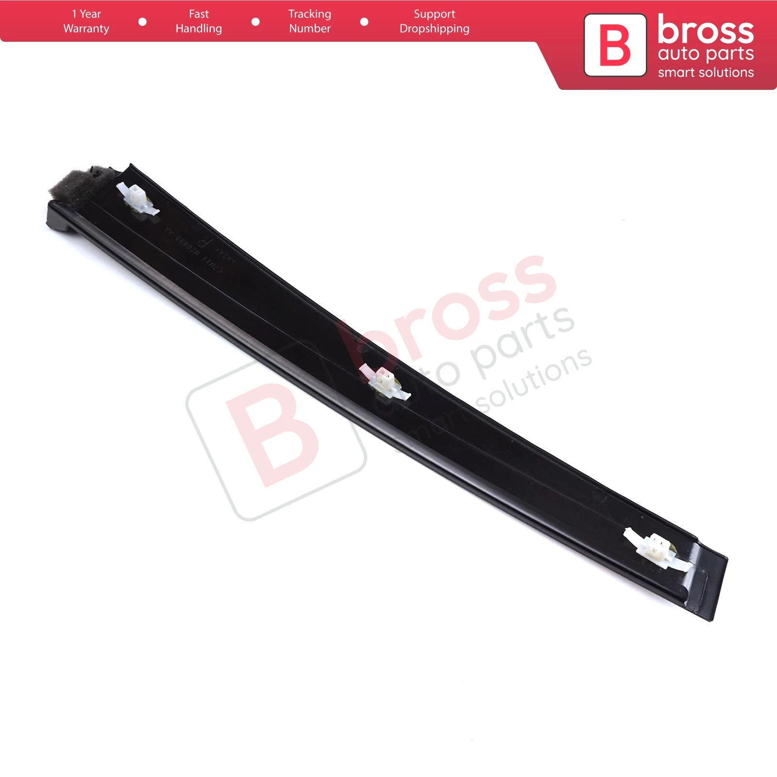 Bross BDP876 Front Right Door Pillar Frame Trim Moulding 7N11N20898AA With Sponge and Snap Ring Clips for Fusion Europe 5-Door