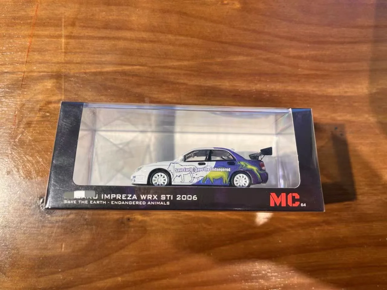 MC64 Impreza WRX STI 2006 save the earth-endangered animals Minicar 1 64 Scale