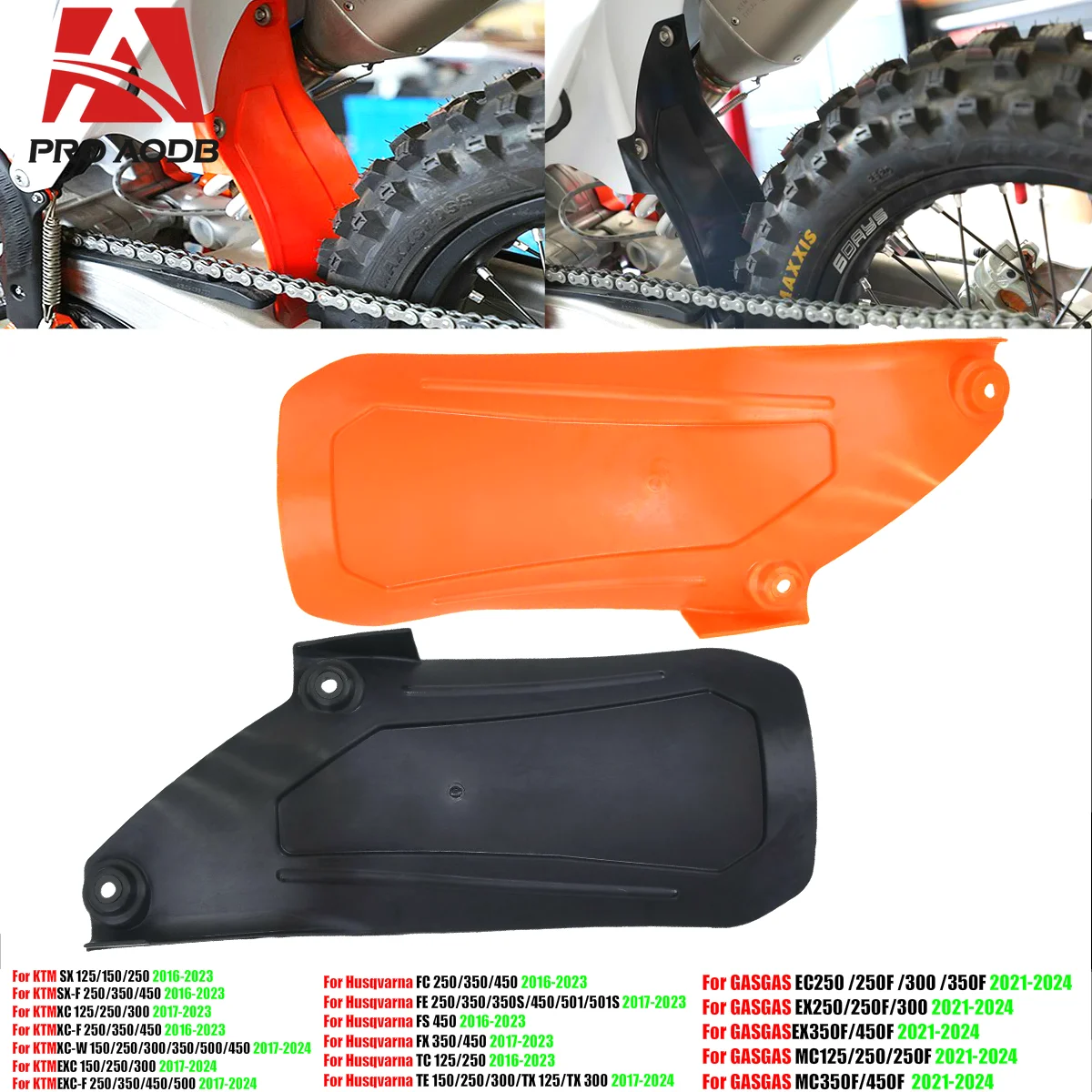 

For KTM Motorcycle SX SXF XC XCF EXC XCFW 125-500 Rear Fender Mudguard Plastic Kit Shock Absorber Air Box Mud Flap Splash Guard