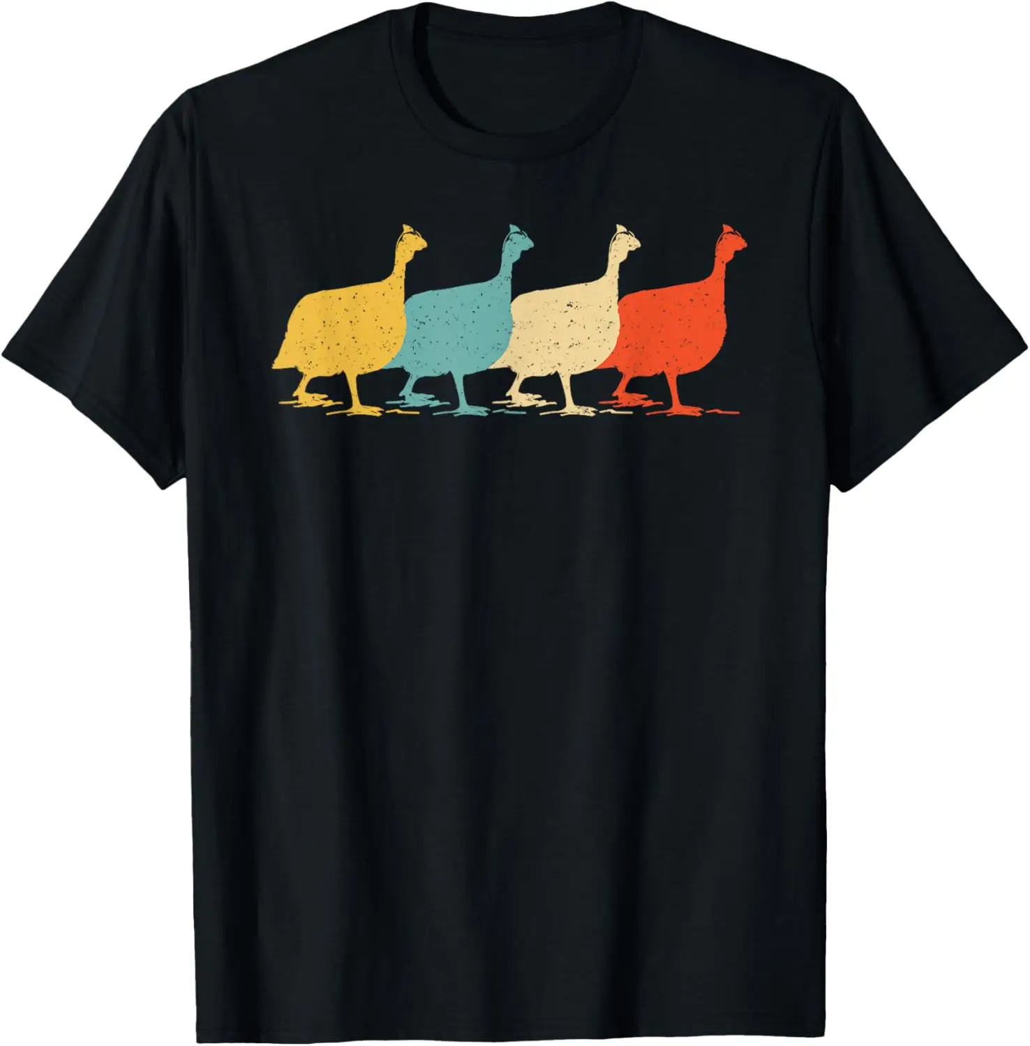 

Guinea Fowl Vintage Retro Pearl hen Bird Lover 60s 70s Gift T-Shirt