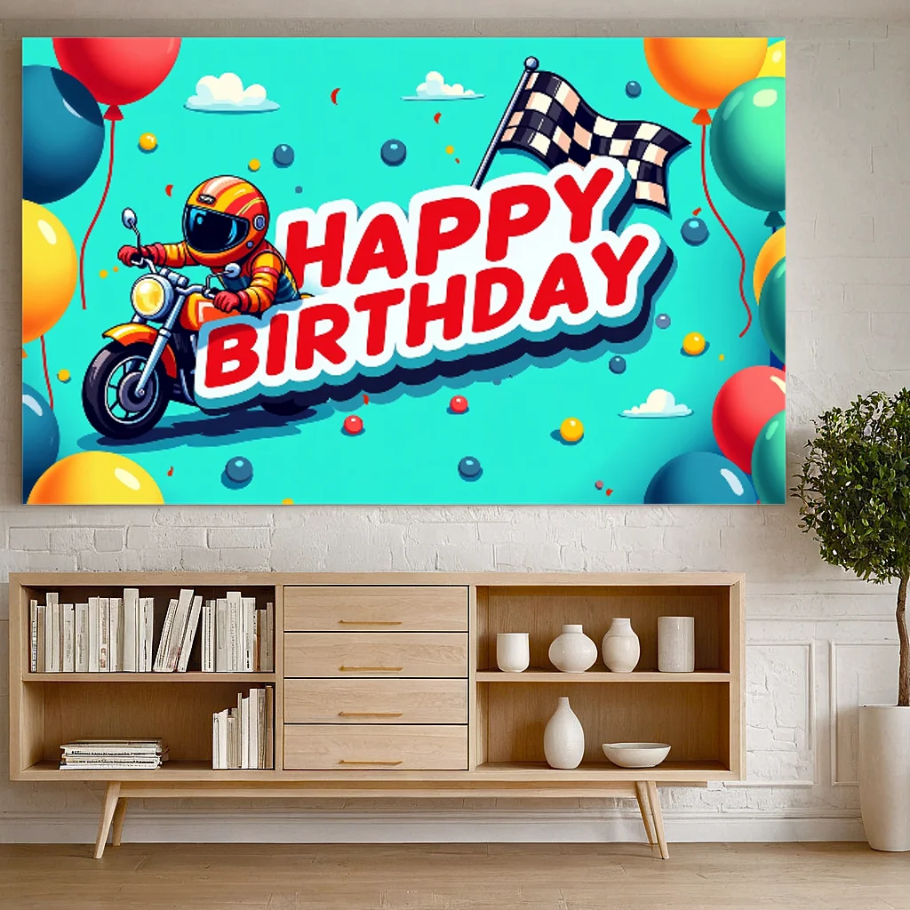 Birthday Banner Balloon Decoration Party Background For Birthday Celebration Event Indoor Outdoor Festival Photoshoot New