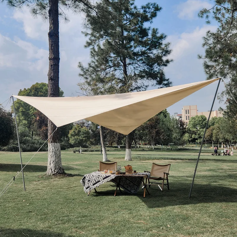 Tent Coated Campsite Camping Picnic Awning Rainproof Multi-person Oxford Cloth Small Canopy 4-12 People