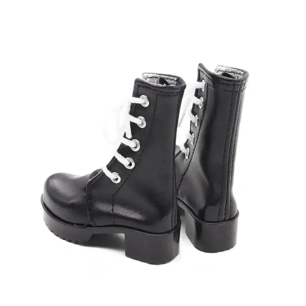 Bottes de poupée rétro marron pour filles, chaussures en cuir décontractées, chaussures de poupée de 60cm, Mini chaussures faites à la main, bottes longues, 1/3 BJD