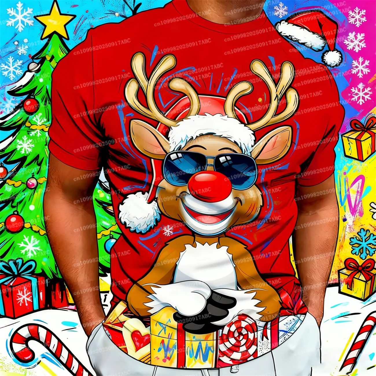 Presente de ano novo natal t camisa para homem tshirt y2k streetwear festival vestido roupas masculinas camiseta santa tshirt roupas femininas