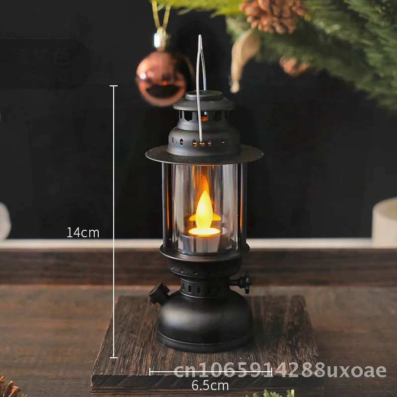 

Retro Creative LED Candle Lantern Small Wind Lamp Digital Artificial Decorative Ornaments Gift White Black Gold Bronze