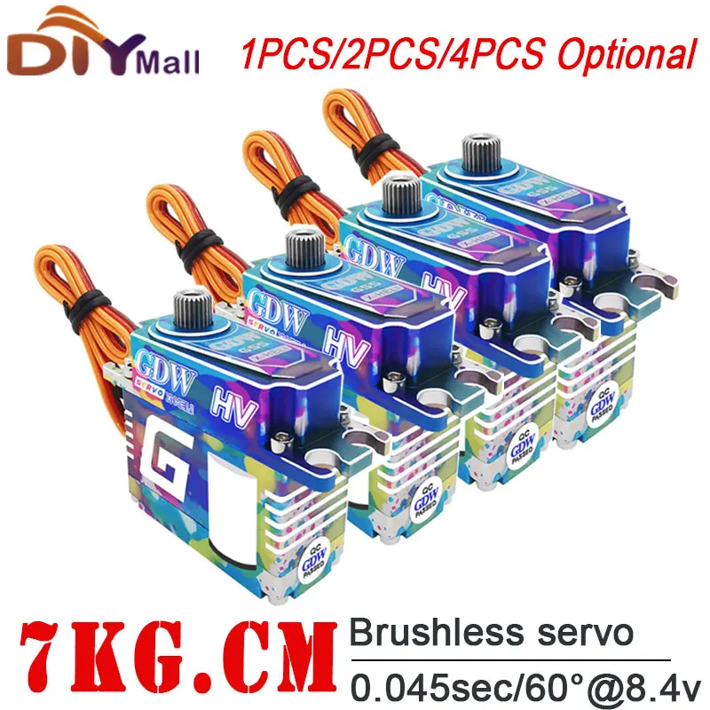 

GDW G55HV 7KG Digital Servo 0045s 84V Narrow Band Tail Lock Brushless Waterproof For RC Helicopter Remote Control