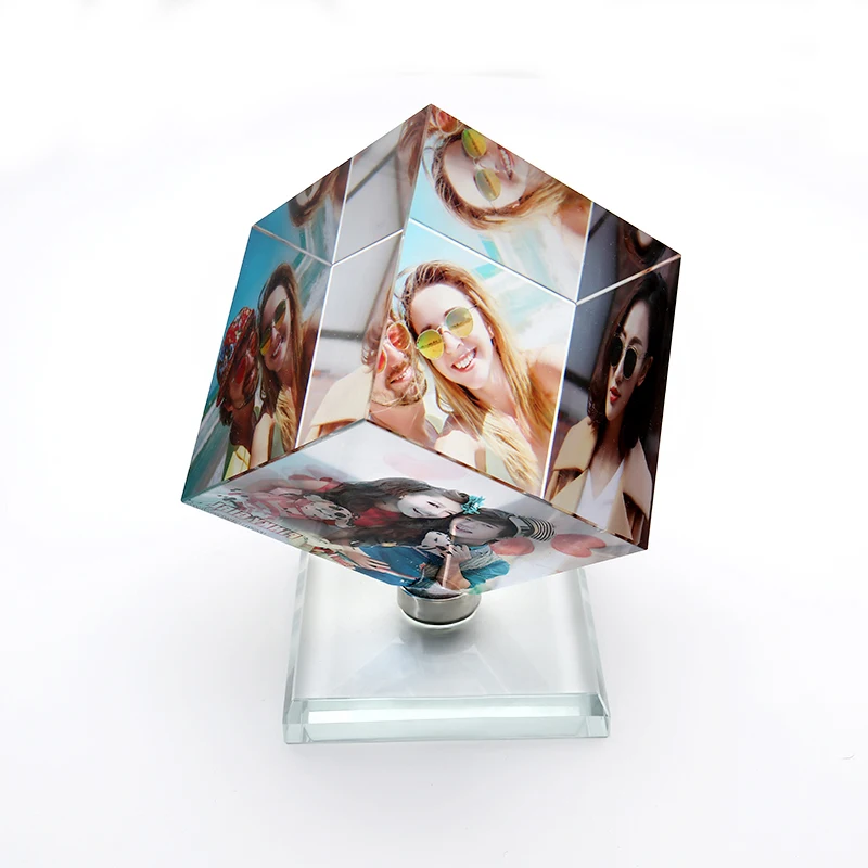 

friend , family, child ,lover TOP COOL best birthday present -Magic cube 3D picture Crystal Figurine statue--