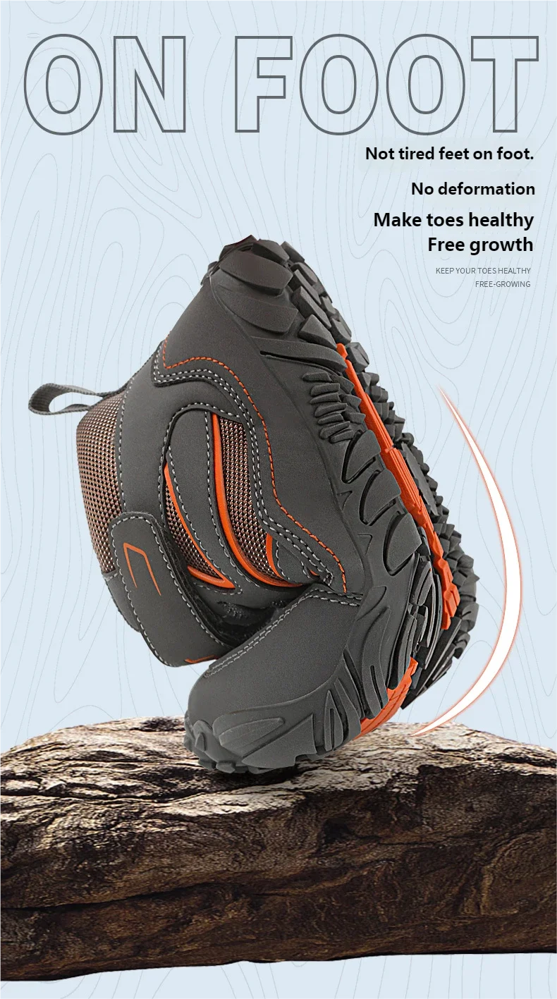 Breite Zehen Kinder Barfuß Stiefel Herbst Winter Wasserdichte Kinder Wanderschuhe Mädchen Jungen Rutschfeste Sportspaziergang Trekking Turnschuhe – Detail 8