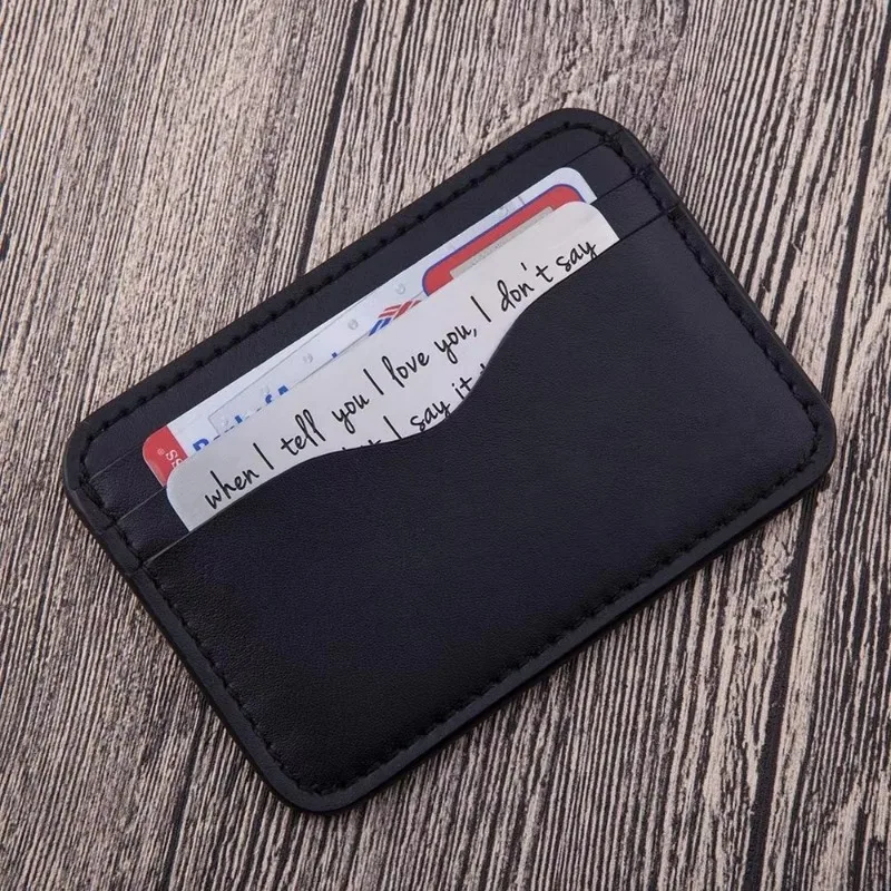 85x54 مللي متر شحن للتخصيص بطاقة محفورة نص شعار الأعمال معرف لوحة الصلب علامة معدنية اسم شارات للمحفظة إدراج بطاقة هدية #4