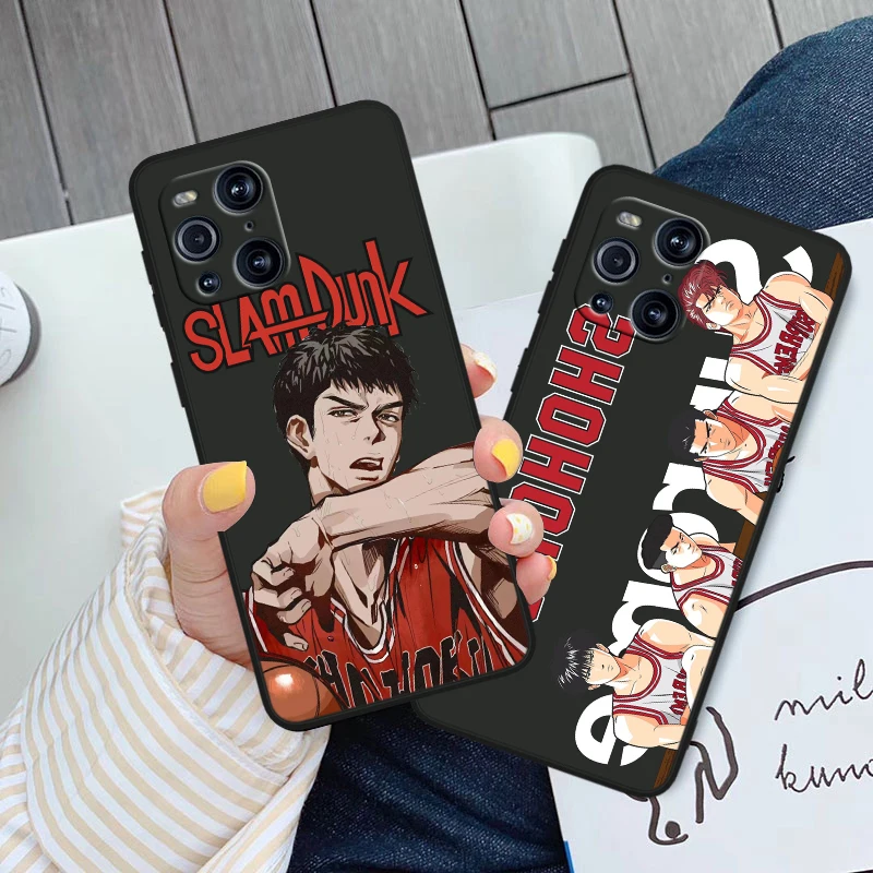 S-lam D-unks Animation Phone Case For OPPO Find X6 X5 X3 X2 F21S F21 Pro Lite Neo Black Silicone Fundas Soft Phone Case