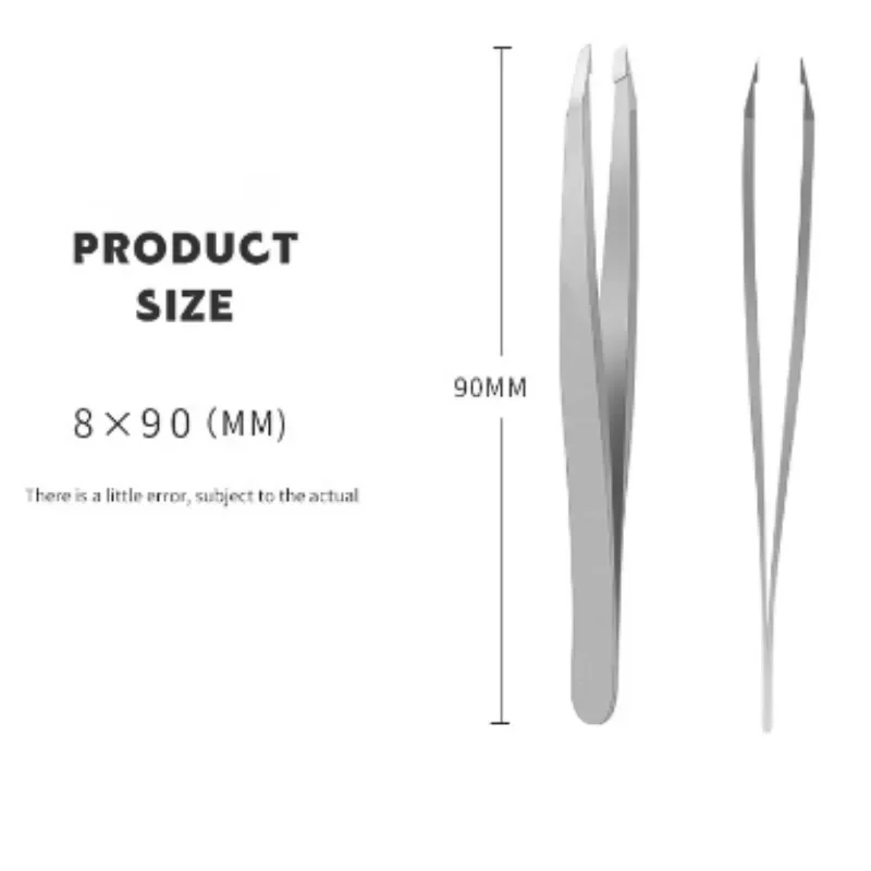 Eyebrow Tweezer Eye Brow Clips Hair Removal Makeup Tools Eyelashes Extension Double Eyelid Application Stainless Steel