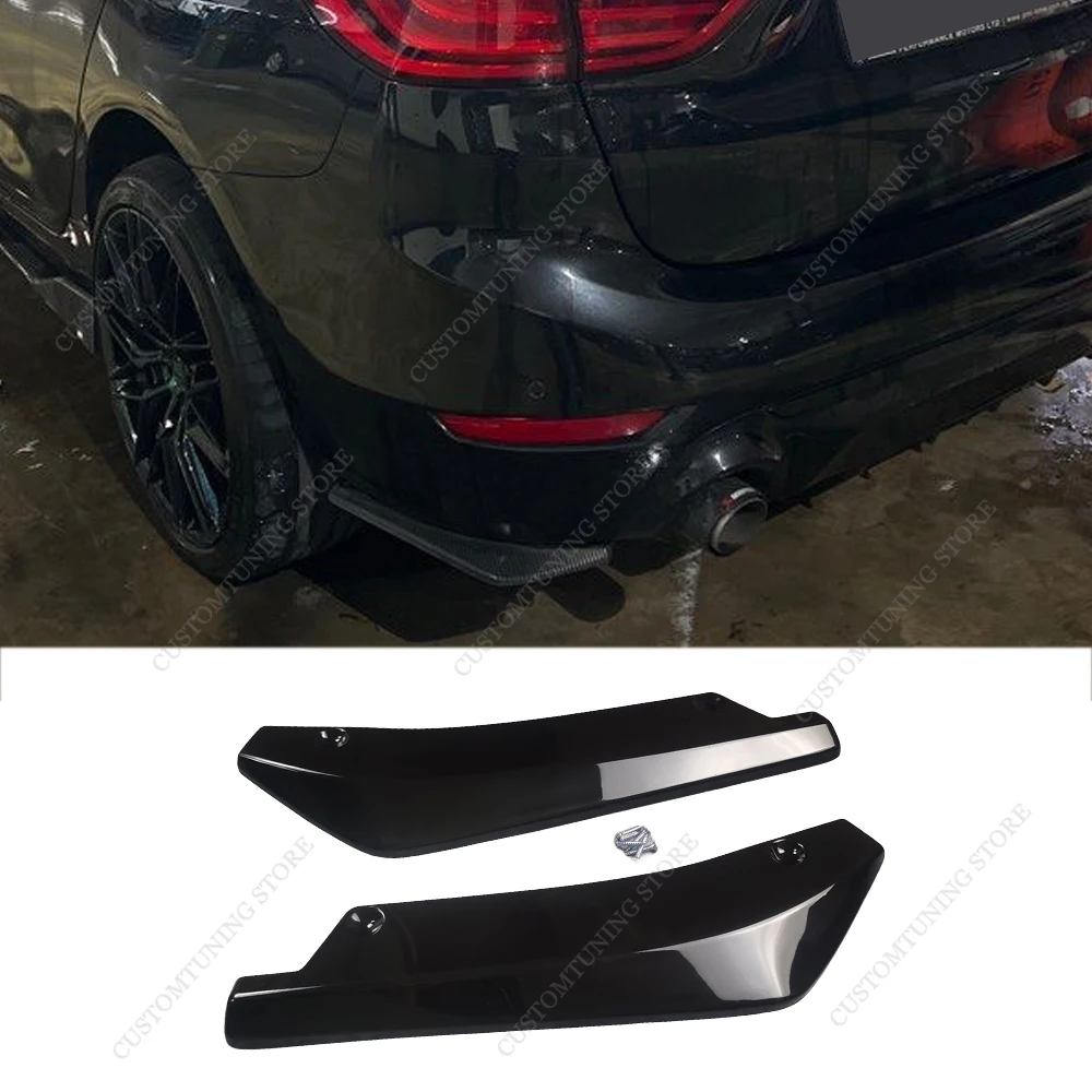 Rear Bumper Side Splitters For F46 214d 218i 218d 220i 220d Gran Tourer 2015-2018 Rear Diffuser Exhaust Trim Splitter Bodykits