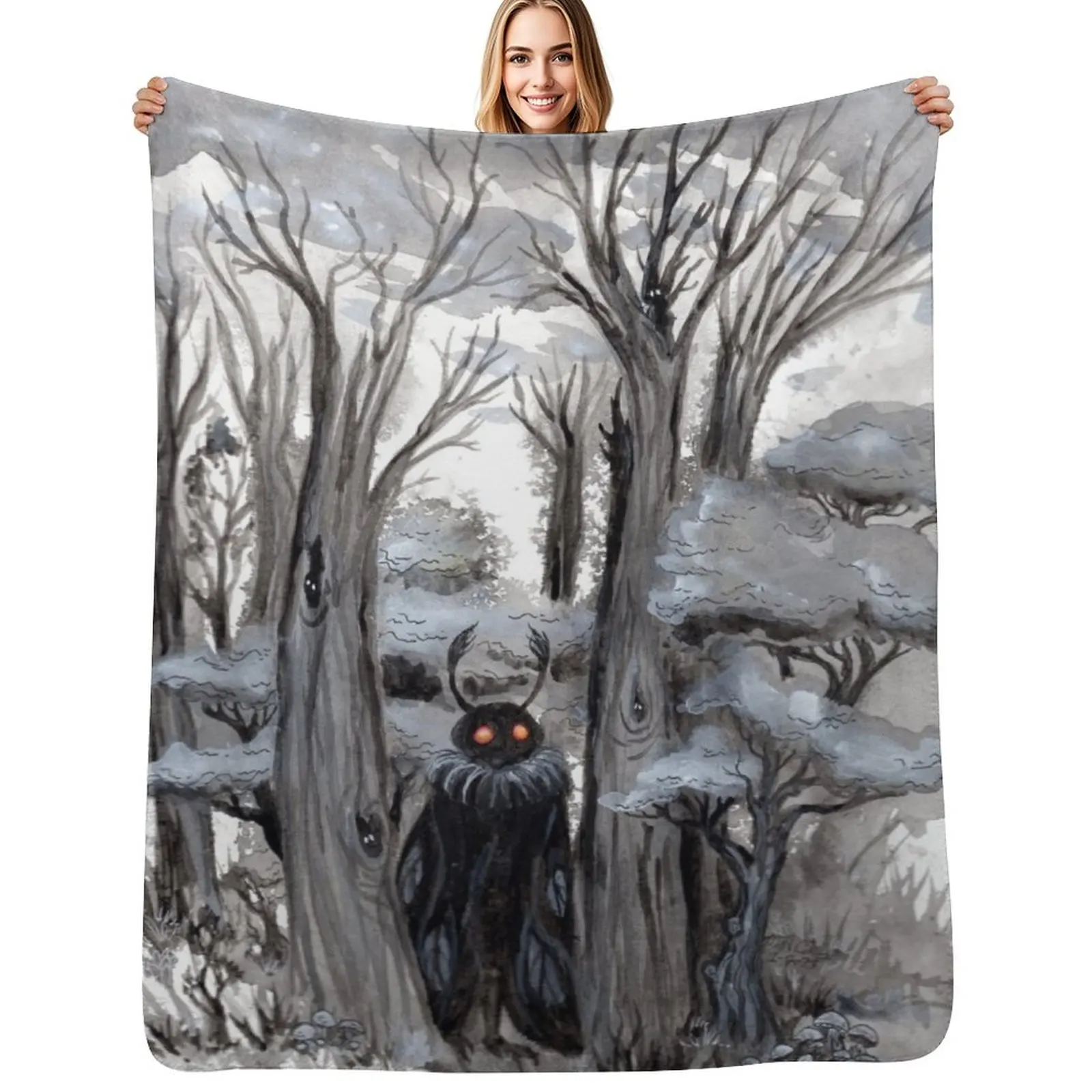 

Shy Mothman Throw Blanket Summer For Decorative Sofa Furrys Bed covers Blankets