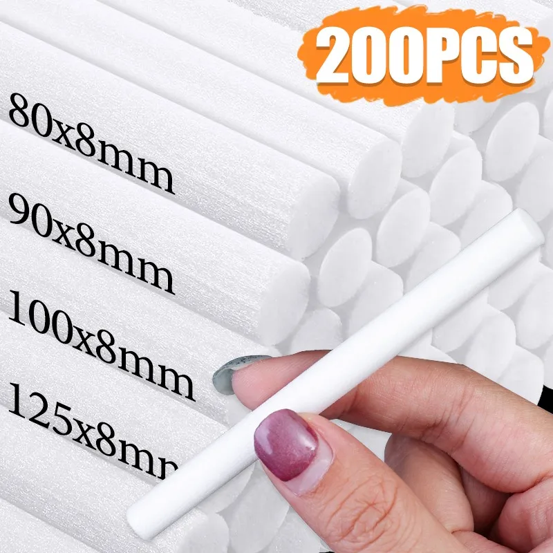 200/10 Uds esponja de algodón para filtro humidificador reemplazo de viaje Mini filtros de humidificador varillas difusor de Aroma mantiene limpio