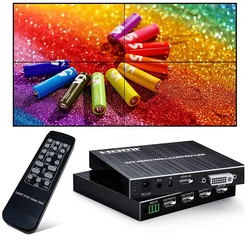 HDMI Video Wall Controller 2x2 Multi Screen Stitching Processor 1x2 1x4 1x3 2x1 3x1 4x1 4 TV Splicing 180' Flip Edge Adjustment