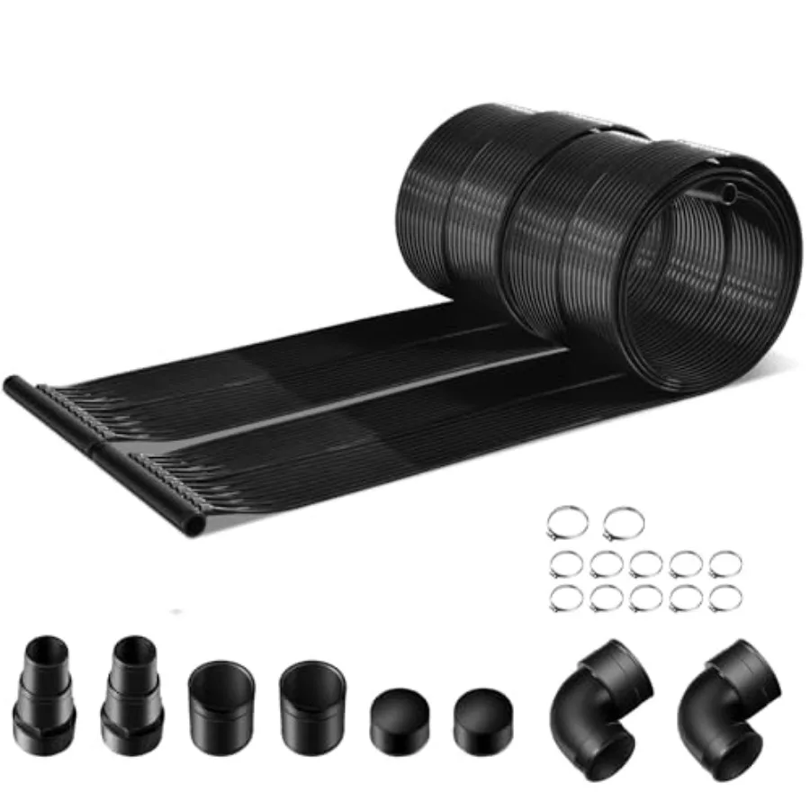 

Солнечный обогреватель для бассейна 2,5 x 20 футов, система обогрева бассейна в земле/над земле, водонепроницаемая грелка для бассейна, портативная солнечная сковорода