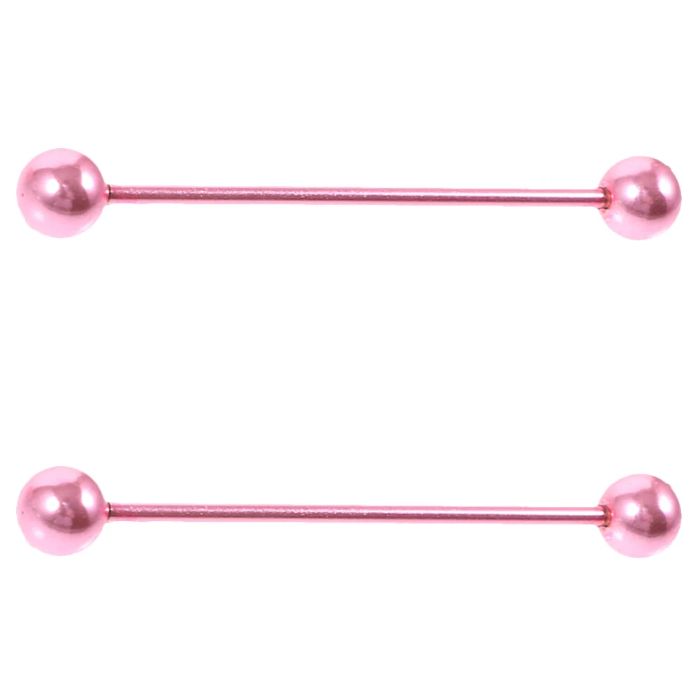 2 Pcs Needle Ear Earring Cartilage Barbell Body Piercing Jewelry Puncture for Women Studs Stainless Steel Earrings