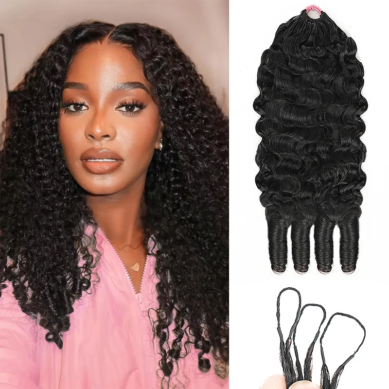 

Набор из 5 пучков/300 г, накладные волосы для наращивания, 12А, бирманские кудрявые волосы с эффектом перьев, невидимые спиральные кудри для тонких волос, для женщин