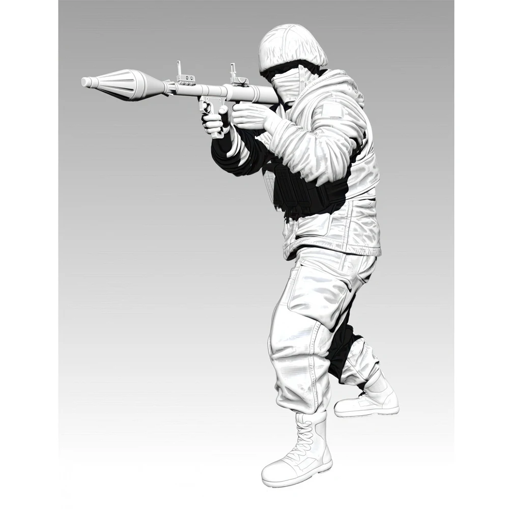 1/35 RPG SOLDIER, Resin Model figure Soldier, GK, Military themes, Unassembled and unpainted kit