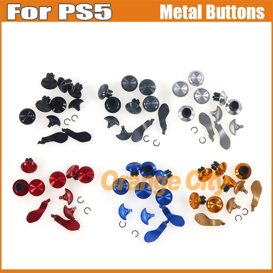 1Set Metal Button 8 in 1&12 in 1 For PS5 Edge Elite Edition Handle High Low Rocker Cap Paddle Back Button Replacement Parts