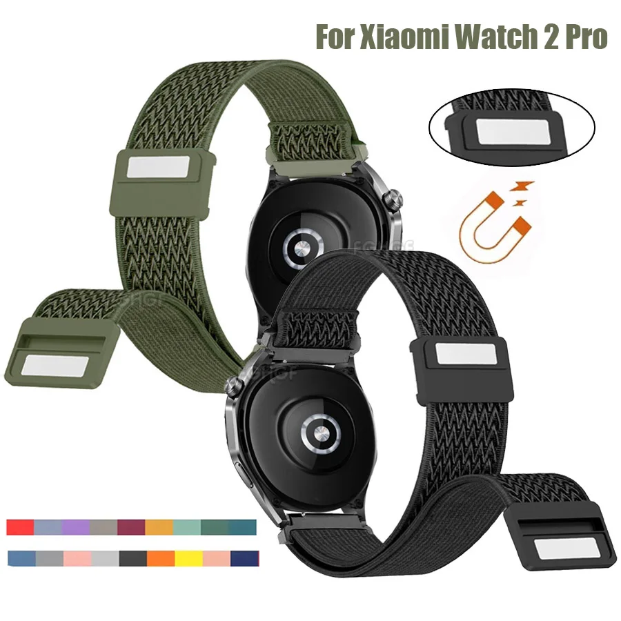 Ремешок нейлоновый 22 мм для Xiaomi Watch 2 Pro, сменный Браслет для Mi Watch S3/Color 2/S1 Active/S2 42 46 мм, магнитная застежка