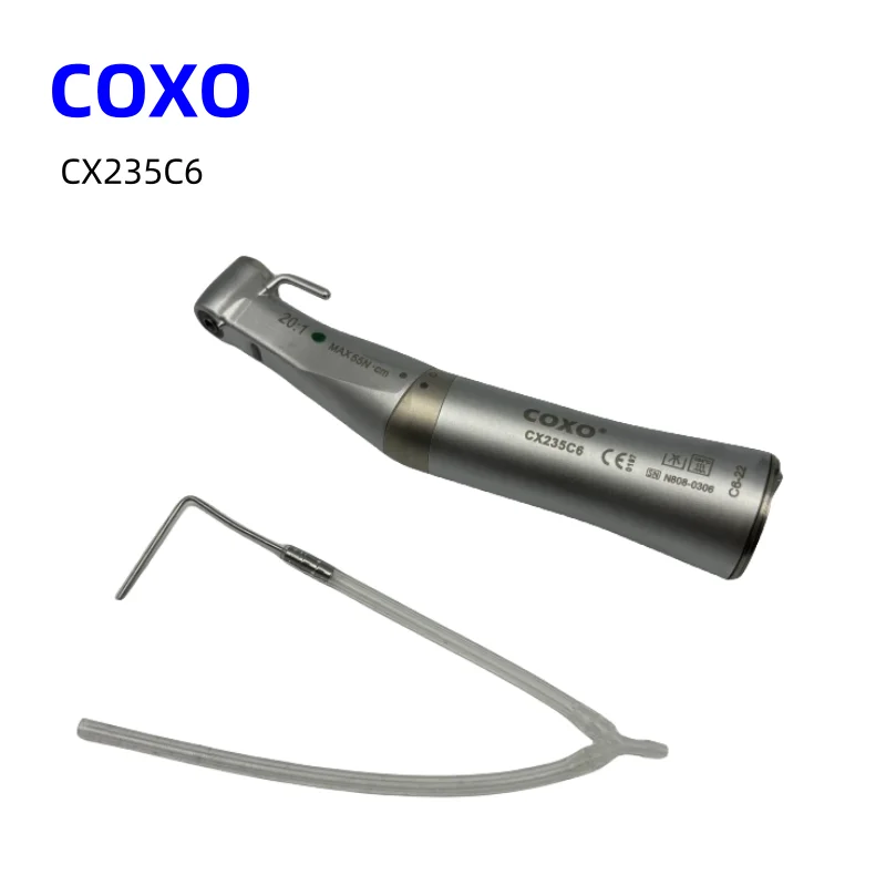 

New Arrival COXO Dental 20:1 Reduction Low Speed Handpiece Contra Angle For Dental Surgery Implant Tools